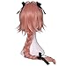 ColorGround Long Braided Prestyled Pink with White Cosplay Wig and 3 Black Bowknot