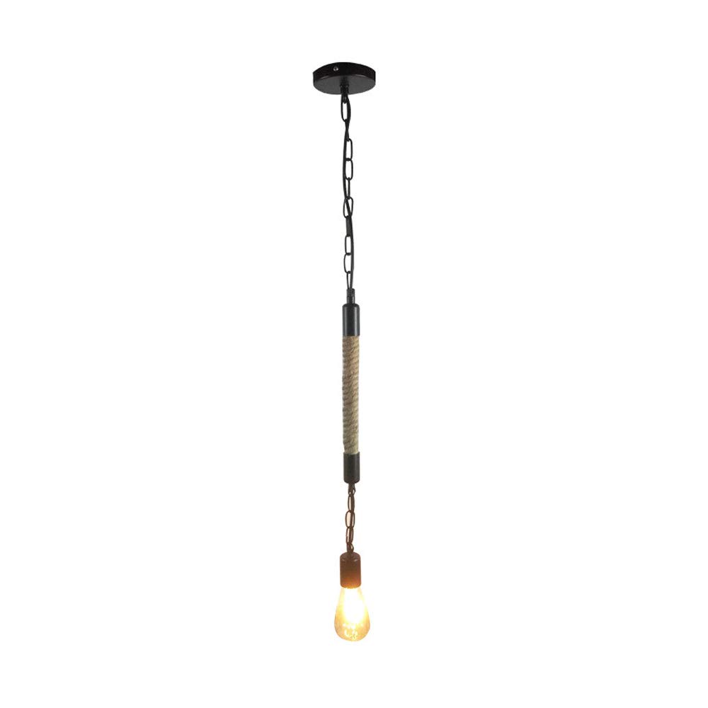 Candelabro negro de hierro y cuerda retro para iluminación de casa 8