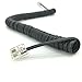 PASOW Telephone Handset Coil Cord Phone Receiver, RJ9 Coiled Cable, 1.2 to 10 feet (Black), Compatible with Analog Phone Models