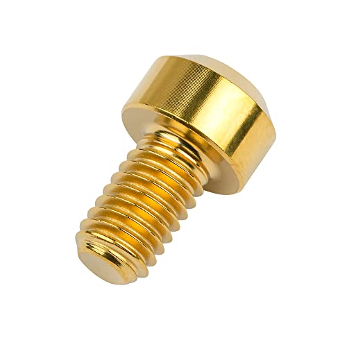 Image of Titanium Torx Square Head M6 x 10 15 20 25 30 35 40 45 50 60 65 70 80mm Screw Pack of 5 (Gold, M6x10mm)