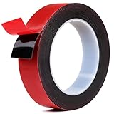 UPwoktem Doppelseitiges Klebeband Extra Stark, 5 m x 25 mm Wasserfest und Hochtemperaturbeständig Montageband für Auto, Heim- und Büro