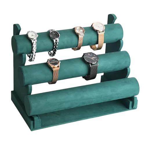 Imagen de PRITOK Expositor de pulsera de terciopelo con pantalla desmontable de 3 pisos