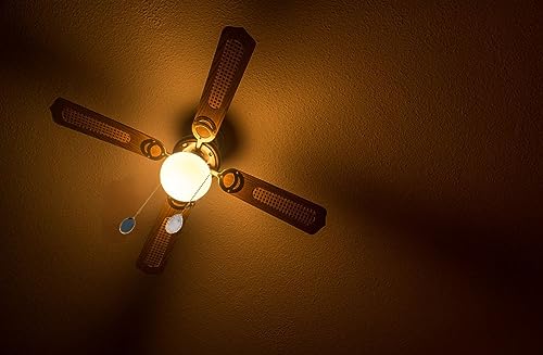 Image of 2 Pcs Ceiling Fan with Natural Agate Pull Chains - Gilt Edged Agate - 12 Inches Fan Pulls Set with Connector (Grey And Black)