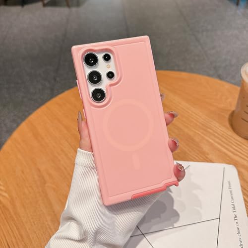 Coque Samsung S24 Ultra givrée sans fil rose évite les rayures