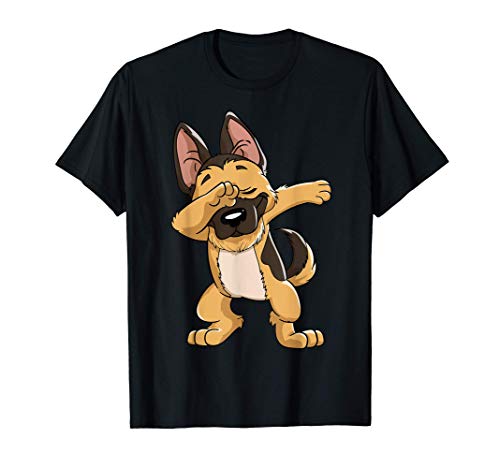 Dabbing German Shepherd Dog Lover Gifts Boys Kids Dab Dance Camiseta