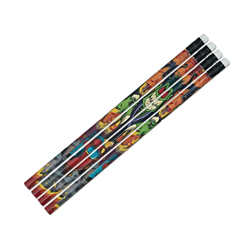 Pack de 12 lápices de grafito diseño Superhéroes miniatura 6