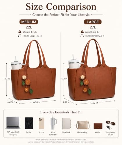 LOVEVOOK Floral Charm Tote Bag