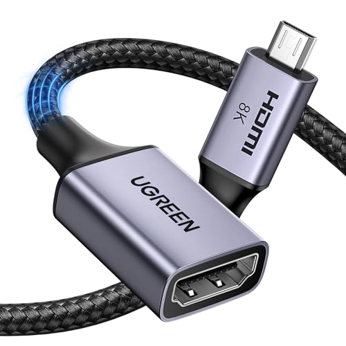 UGREEN Micro HDMI to HDMI 2.1 Adapter 10K 8K 4K 2K@240/120Hz Bi-directional