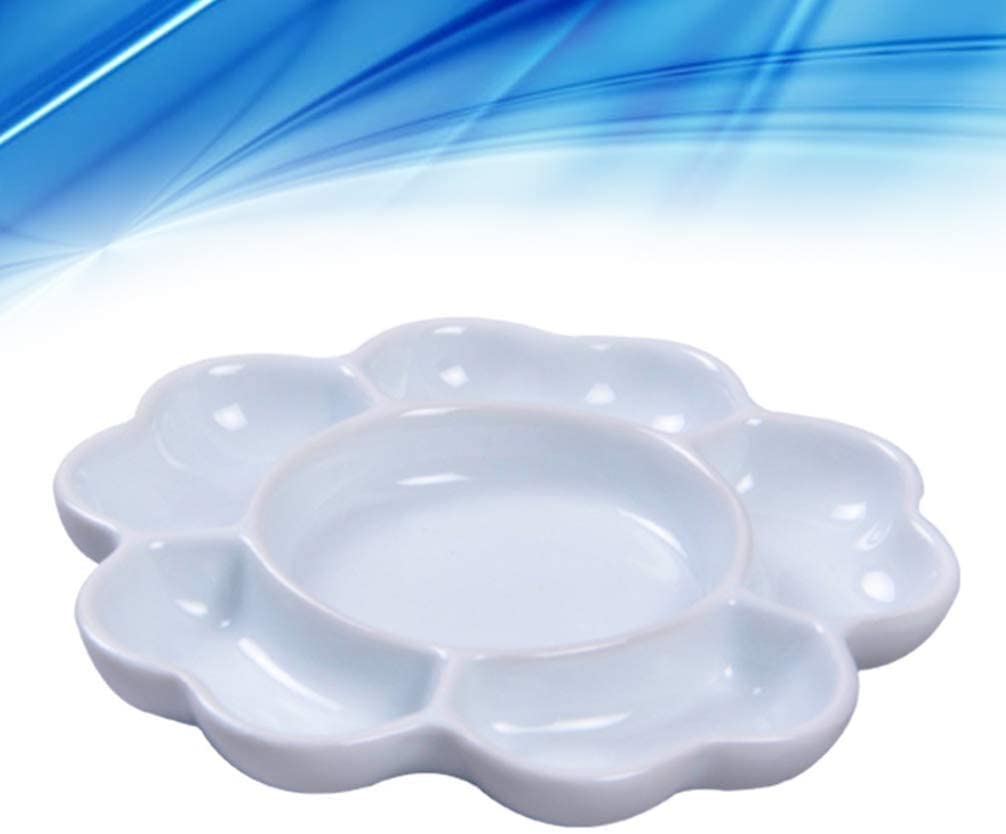 Paleta farb ceramicznych biały talerz porcelanowy taca do mieszania akwarela malarstwo paleta do mieszania taca artystyczne materiały malarskie łatwe do czyszczenia