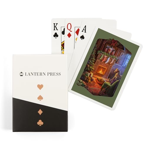 Lantern Press Christmas Morning naipes póker 52 cartas