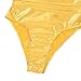 inlzdz Bañador Brillante Mujer Body de Charol Espalda Descubierta Leotardo Ritmica Ropa...