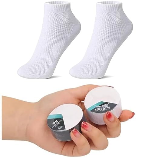 Pack of 4 Disposable compressed socks Ankle Socks Thin Athletic Running Middle Cut Socks With Heel Tab reusable male and female universal-picture-19