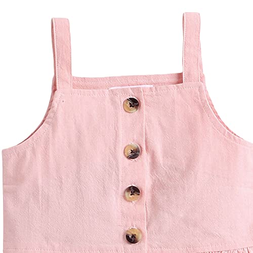 Image of Hopscotch Girls Cotton Solid Blouse And Shorts Set In Pink Color