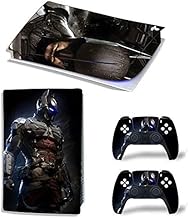 WALLTON - PS5 Skin Protective Wrap Cover Vinyl Sticker Decals for PlayStation 5 Disk Version Console and Two Dual Sense 5 Sticker Batman - (Black)