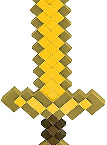 Image of Minecraft Gold Sword Costume Accessory, Official Plastic Dress Up Prop, One Size