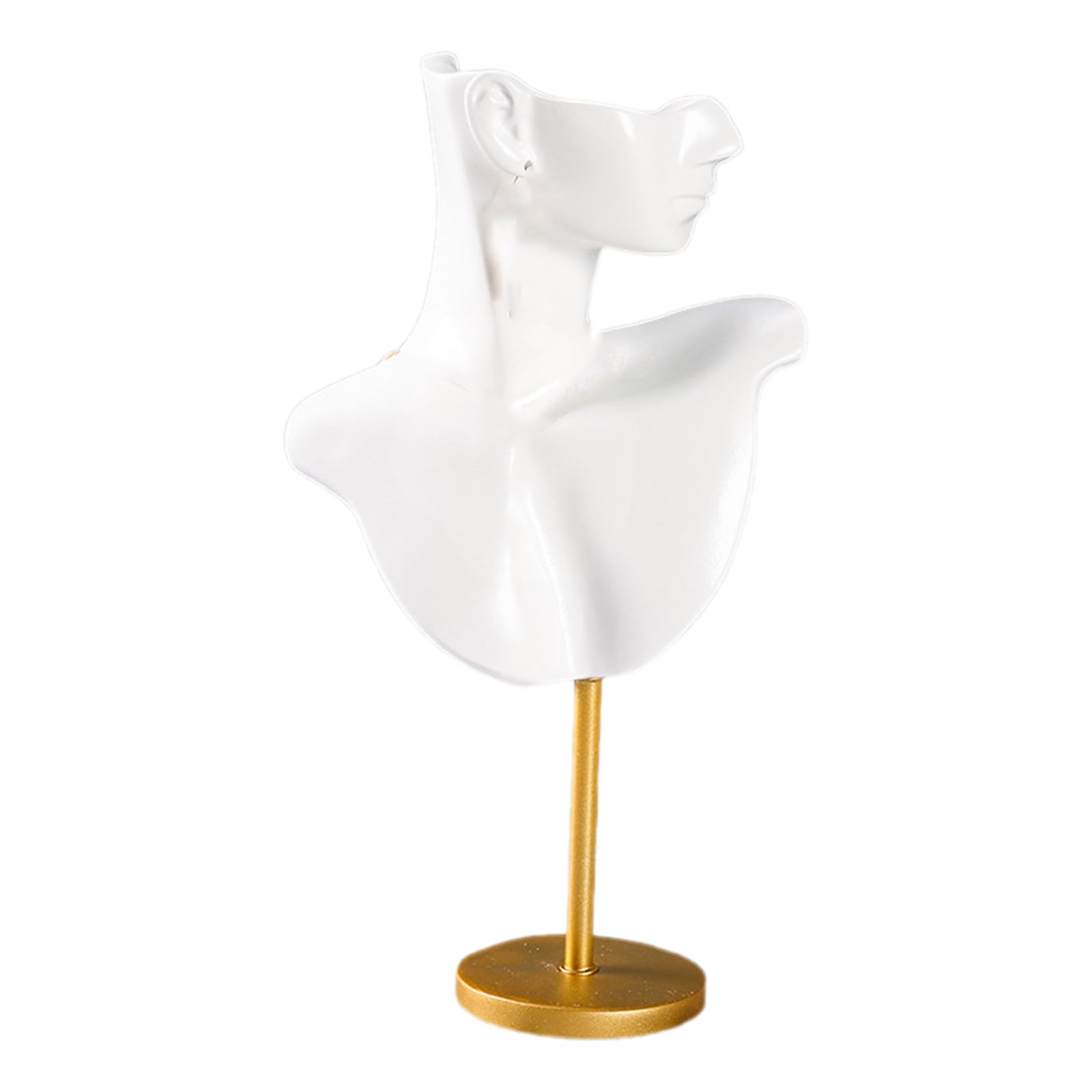JAGETRADExx Elegant Neck Model Display Stand Necklace Display Stand Earrings Display Stand Jewelry Model Stand Resin Texture