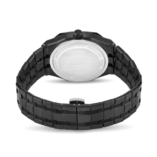 Image of Ajanta Quartz Vertex Dial Stainless Steel Date Display Watch for Men