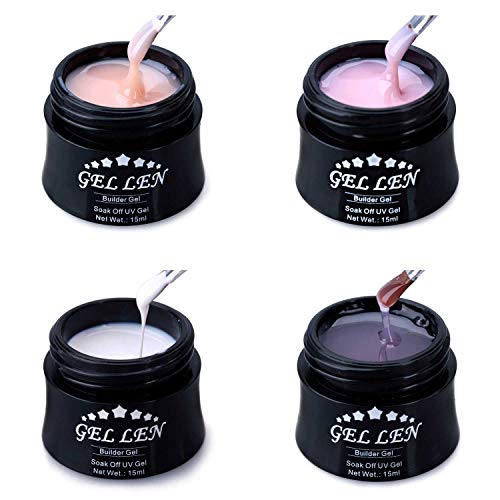 Gellen Professional Extension Poly Gel Soak Off UV Builder Gel Set Acrylic Nail