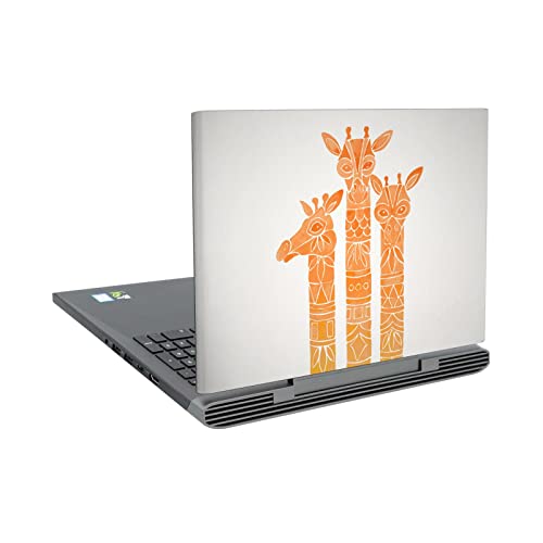 Protection anti-rayure Dell Inspiron 15 7000 vinyle girafe orange Cat Coquillette