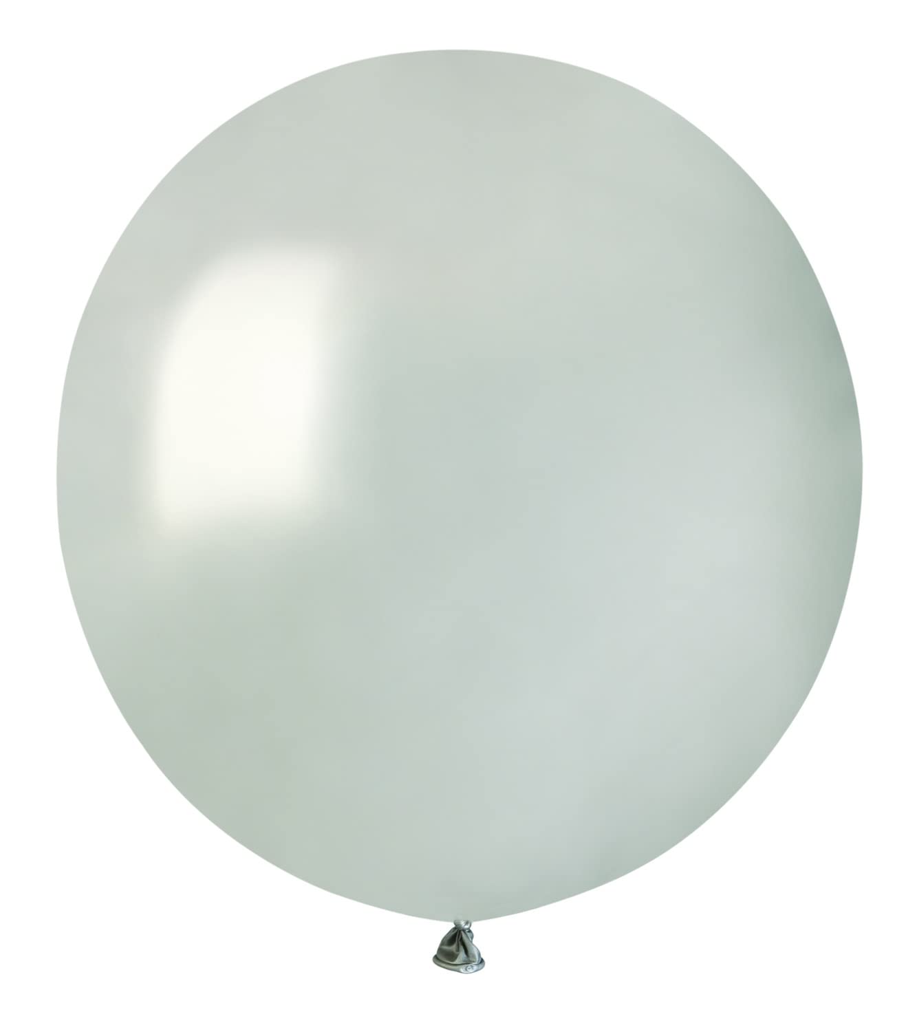 Pack 25 balloons pearly in natural latex Premium Quality G150 (Ø 48cm / 19"), silver pearl