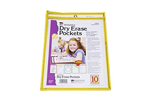 Charles Leonard Trocken abwischbare Taschen, 22,9 x 30,5 cm, verschiedene Farben, 30 Stück (29030)