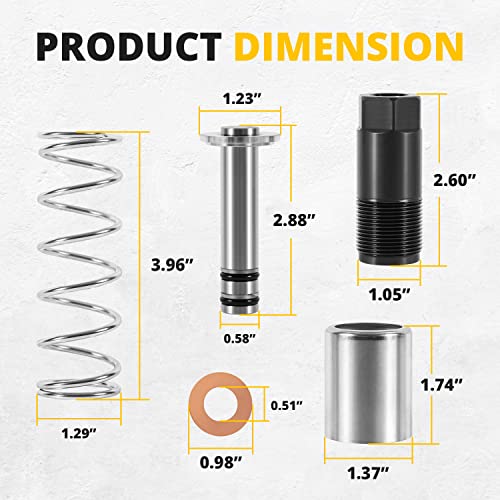 Replacement Pump Piston Low Side Pump Plunger Kit Fit For Harbor Freight-Costco-Arcan-Matco 3 & 3 1/4 Ton Jack #TOP6