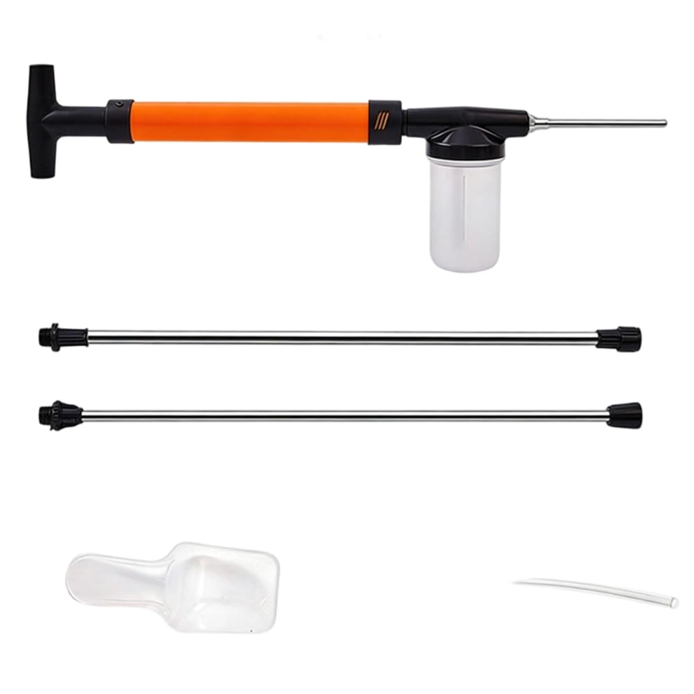 CTRLZS Large Capacity Tank(120ml) Extendable Rod& Adjustable Settings Diatomaceous Earth Powder Duster