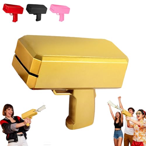 Pistolet à argent avec 100 faux billets, pistolet à argent pour films, armes jouets, accessoires de film, pour qu'il pleuve, pistolet à argent pour les...