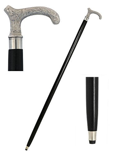 Handmade 36" Indian Walking Stick - Wooden Canes and Walking Sticks for Men - Walking Cane with Brass Handle