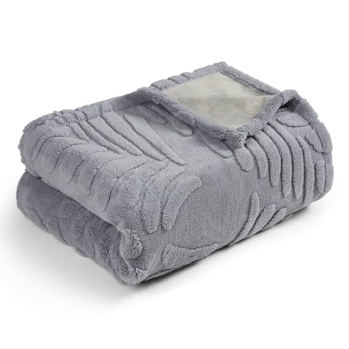 BaoDan Coperta per Cani Gatto Lavabile, 100x120 cm Coperta Cane Impermeabile, Copertina Cane Morbida e Calda in Pile e Velluto, Reversibile, Protezione Di Letti e Divano, Grigio