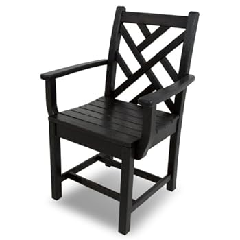 Alternative view of POLYWOOD CDD200BL Chippendale Dining Arm Chair, Black