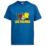 stampats Camiseta para Enamorado de su Equipo de fútbol de Las Palmas - Azul Royal, M