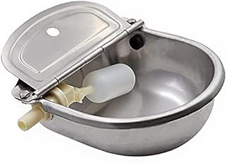Automatic Cow Drinking Water Bowl,304 Stainless Steel Animal Waterer Bowl for Horse,Goat,Pig,Dog, with 1/2 Float Valve