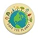 Save The Planet Illustration Conservation Pinback Button Pin Badge - 2.25