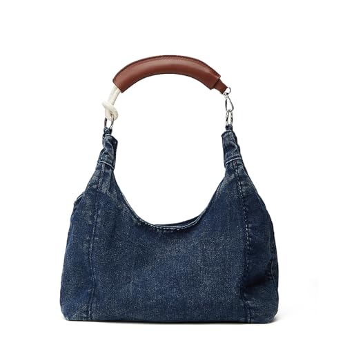 LIZHAOCAI Women Denim Shoulder Handbag Underarm Bag Tote Purse