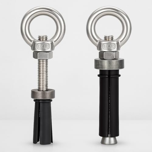 2PCSRemovable Concrete Expansion Anchor, Heavy Duty Reusable Eye Bolt for Concrete and Masonry, Detachable Expansion Bolt for Lifting, Rigging, and Construction Installation