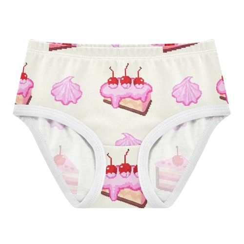 Cute Pink Cake Beige Little Girl Panties Toddler Underwear Floral Cotton Animals Briefs Undies Kids 2t