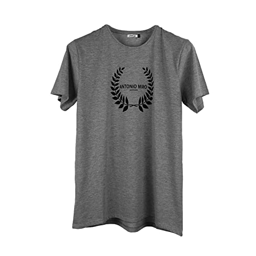 Antonio Miro Camiseta con Logo Clasico de Manga Corta, Corte Regular, Estilo Urbano, Confeccionada en algodón, no Necesita ser planchada (XL)