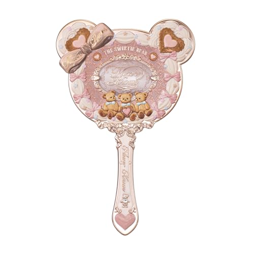 Flower Knows The Sweetie Bear Hand Mirror, Pink Decorative Makeup Mirror