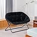 Tiita Comfy Double Chairs, Modern 2-Seat Folding Accent Lounge, Metal Frame Moon Stool for Bedroom, Living Room, Dorm Rooms