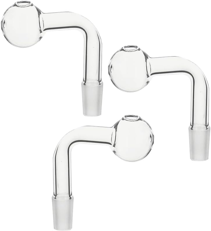 3PCS 14mm Glass Oil Burner Male Tubes, High Borosilicate Glass Adapter for Water Pipe, Aromatherapy, or Lab Applications (3PCS 14mm)