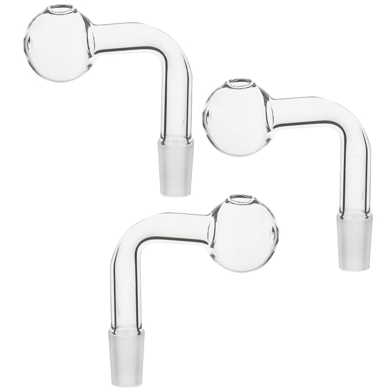 3PCS 14mm Glass Oil Burner Male Tubes, High Borosilicate Glass Adapter for Water Pipe, Aromatherapy, or Lab Applications (3PCS 14mm)