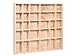 Produktbild Alsino Setzkasten 3.5T x 45B x 40H cm - Holz Deko Regal Natur (Sk-17) Sammlerkasten Sammlervitrine Sammelbox Unbehandelt Figuren Mineralien SK-16-19