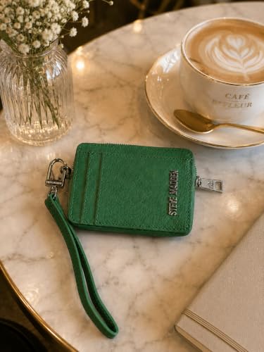 Image of Steve Madden BPIPPER Zip Around Card Case Wallet (Retro Green)