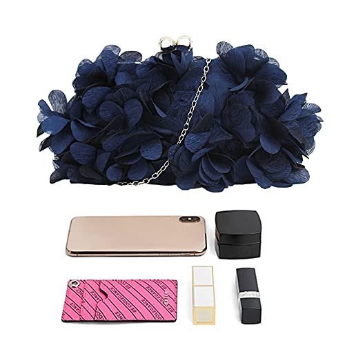 Image of Buddy Women Rose Shaped Clutch Soft Satin Wristlet Handbag Wedding Party Purse