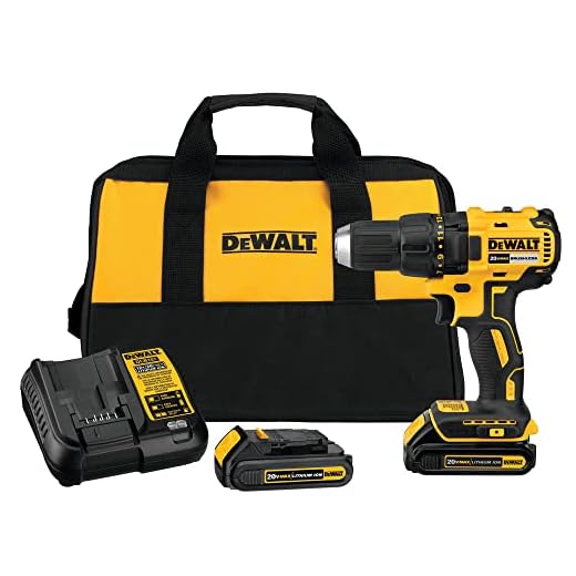 DEWALT 20V MAX Cordless Drill / Driver Kit, Compact, Brushless (DCD777C2)