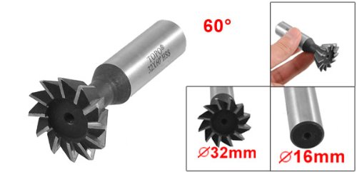 Uxcell 32Mm Dia X 60 Degree Straight Shank Hss Dovetail Milling Cutter #TOP1