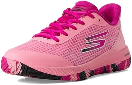 Skechers Women's Viper Court Pro Pickleball Sneaker, Pink, 6.5