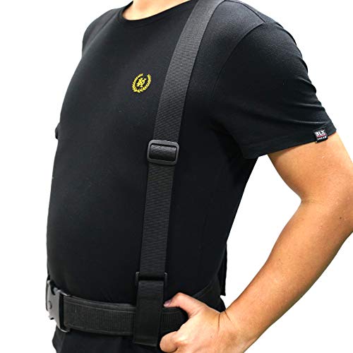 Melo Tough Tactical Suspenders Police Suspenders For Duty Belt With Durable Suspender Loop Up 2.25 Inch (Black) #TOP2