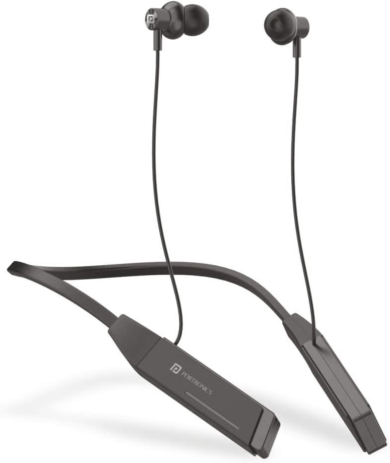 Portronics Harmonics Z2 Wireless Bluetooth 5.2 Headset with Mic,ENC Noise Cancelling, Upto 30Hrs Playtime, Type C Fast Charging, Voice Assistant & in-line Controls (Black)